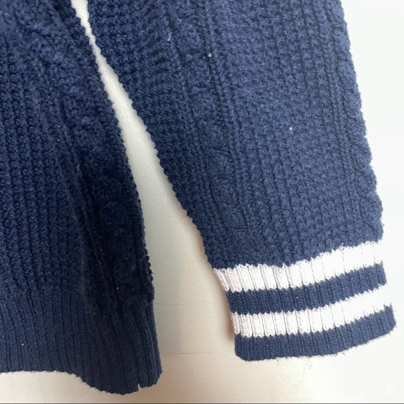 Club Room Navy Blue V Neck Cable Knit Sweater Size XXL - Picture 5 of 9